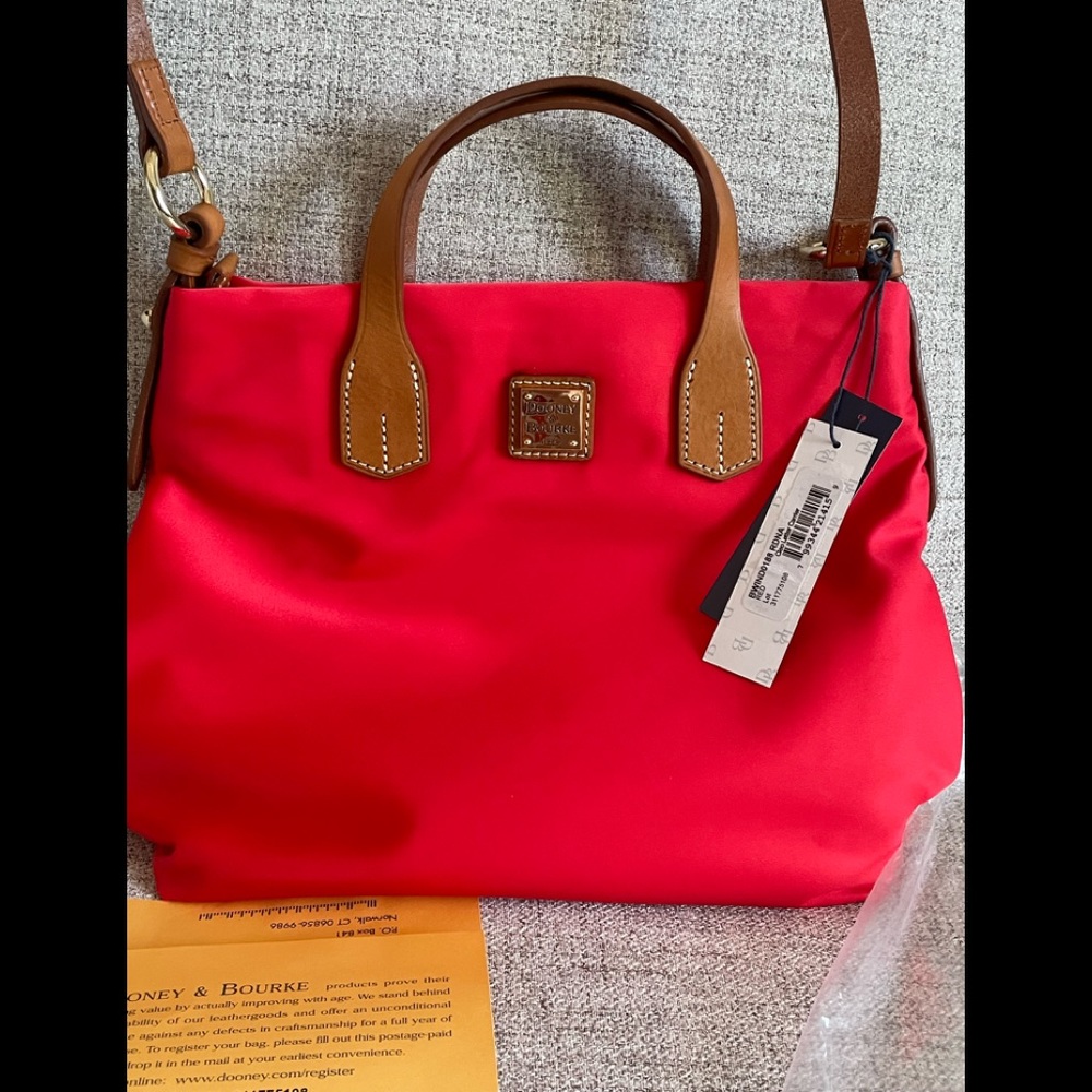Dooney & Bourke Red Nylon Shoulder Bag—NWT!
